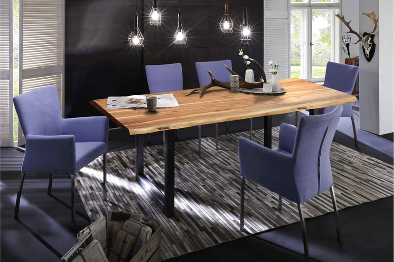 Rotelle Spisebord - Træ/Natur/Sort - Møbler - Borde - Spisebord og køkkenbord