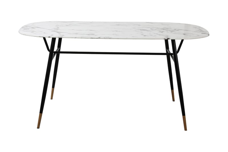 Saarn Spisebord 160 cm - Marmor/Hvid/Sort - Møbler - Borde - Spisebord og køkkenbord