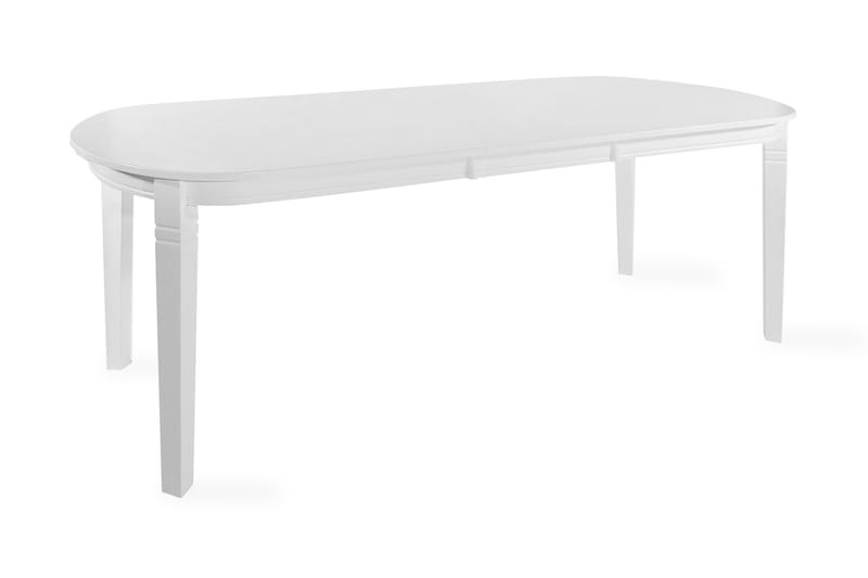 Sandhamn Udvideligt Spisebord 160 cm Oval - Hvid - Møbler - Borde - Spisebord og køkkenbord