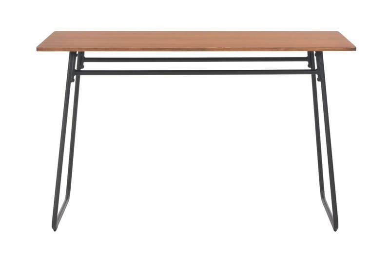 Spisebord 120 X 60 X 73 Cm Massivt Og Stål - Brun | Trademax.dk