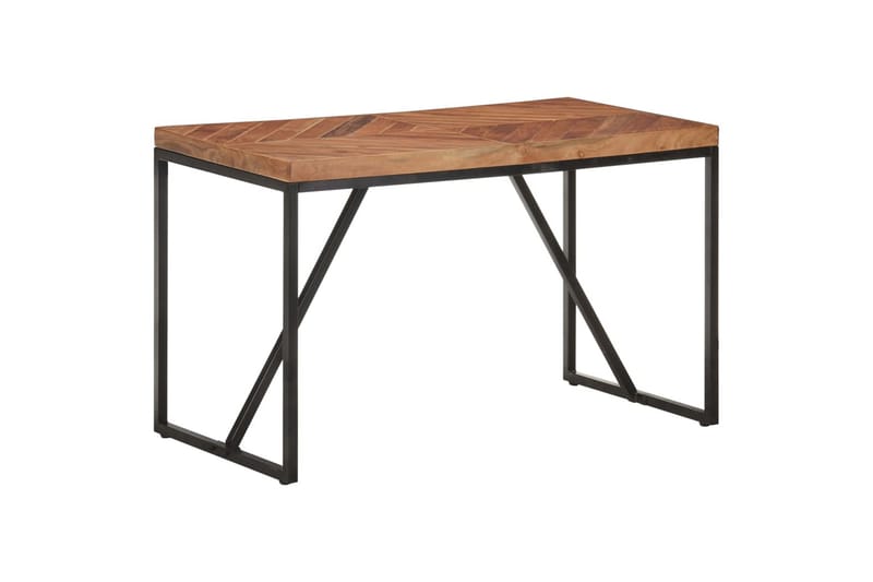 Spisebord 120x60x76 cm massivt akacietræ og mangotræ - Sort - Møbler - Borde - Spisebord og køkkenbord
