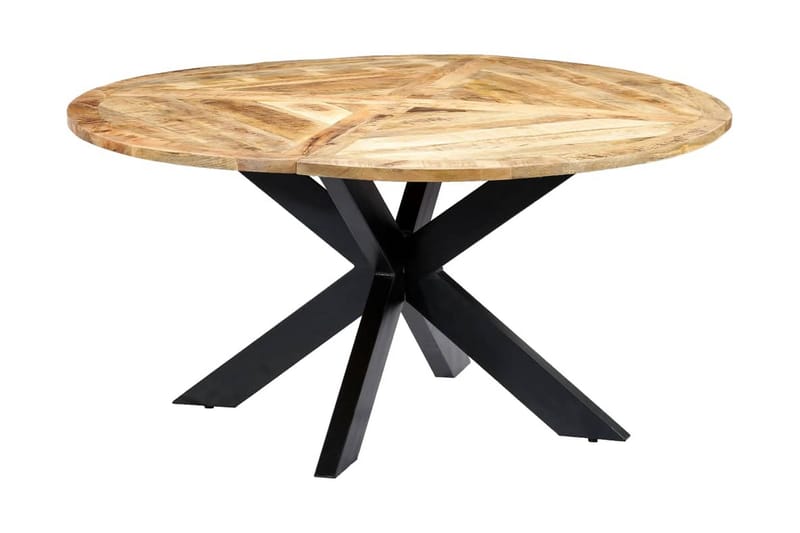 spisebord 150 x 76 cm massivt mangotræ rundt - Møbler - Borde - Spisebord og køkkenbord