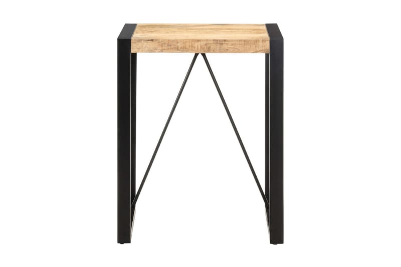 Spisebord 60x60x75 cm massivt ru mangotræ - Sort - Møbler - Borde - Spisebord og køkkenbord