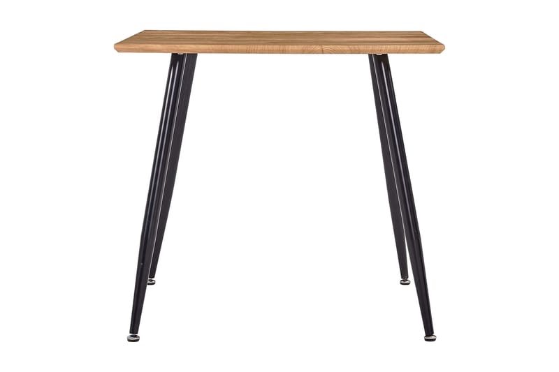 Spisebord 80,5x80,5x73 cm Mdf Egetræsfarve Og Sort - Brun - Møbler - Borde - Spisebord og køkkenbord