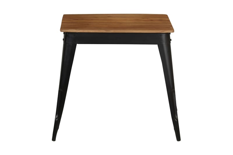 Spisebord I Massivt Akacietræ Og Stål 75 X 75 X 76 Cm - Brun - Møbler - Borde - Spisebord og køkkenbord
