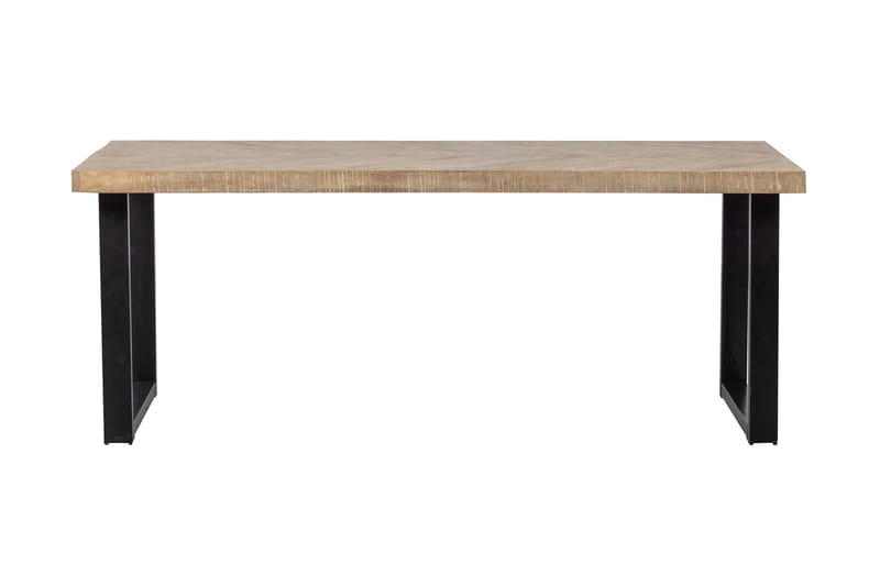 Tablo Spisebord U-formede ben 200 cm - Blonder / Natur / Sort - Møbler - Borde - Spisebord og køkkenbord