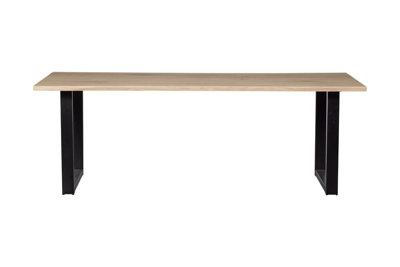 Tablo Spisebord U-formede ben 220 cm - Eg / sort - Møbler - Borde - Spisebord og køkkenbord