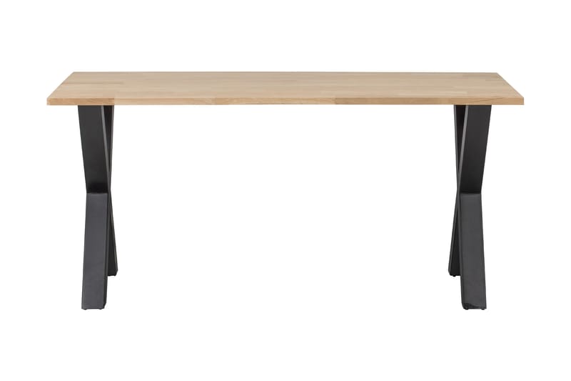 Tablo Spisebord X-formede ben 180 cm Ubehandlet - Eg / sort - Møbler - Borde - Spisebord og køkkenbord