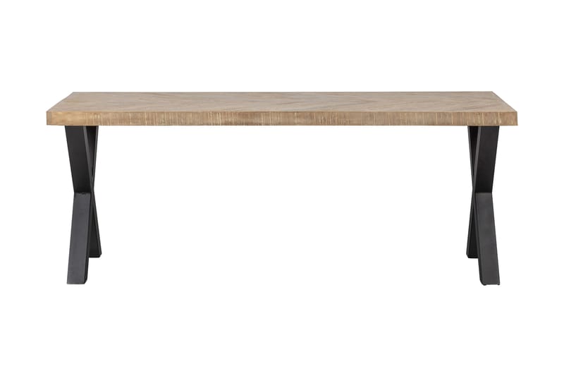 Tablo Spisebord X-formede ben 200 cm - Blonder / Natur / Sort - Møbler - Borde - Spisebord og køkkenbord