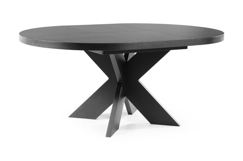 Telma Udvideligt Spisebord 120 cm Rundt - Sort - Møbler - Borde - Spisebord og køkkenbord
