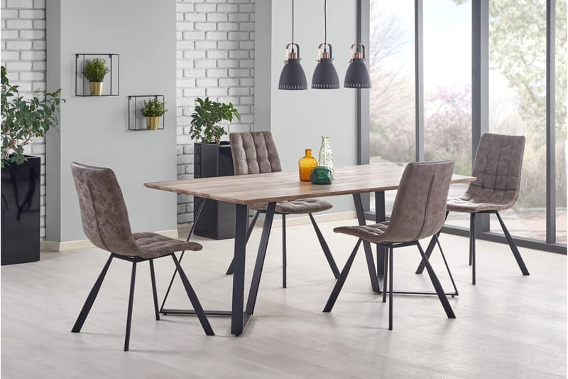 Torlea Spisebord 180 cm - Valnød/Sort - Møbler - Borde - Spisebord og køkkenbord