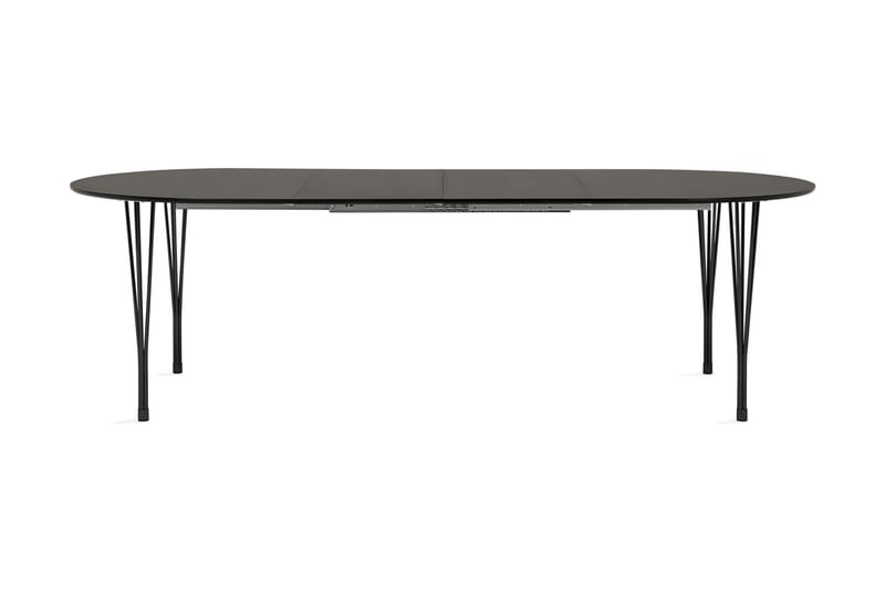 Tyson Udvideligt Spisebord 160 cm Oval - Sort/Sort - Møbler - Senge - Kontinentalsenge