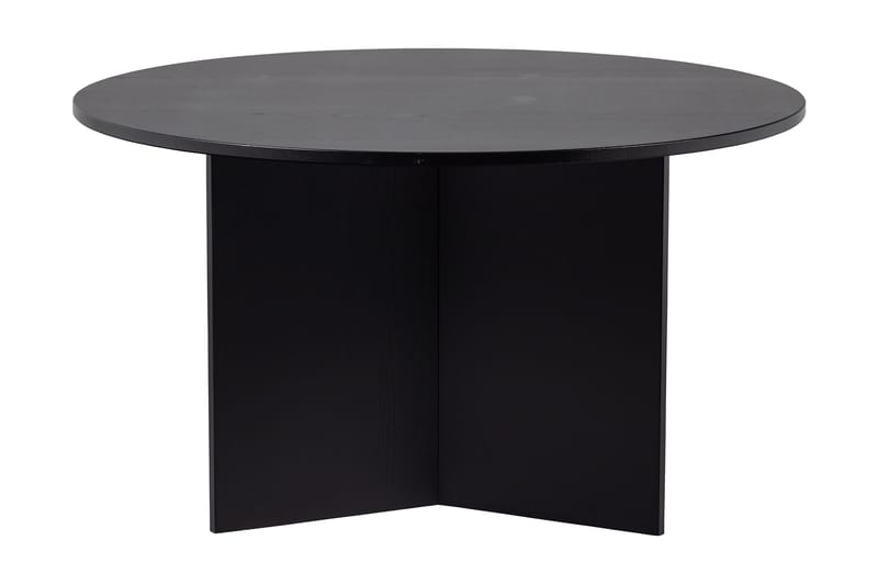 Veldedo Spisebord 130 cm Rund - Kulsort - Møbler - Borde - Spisebord og køkkenbord