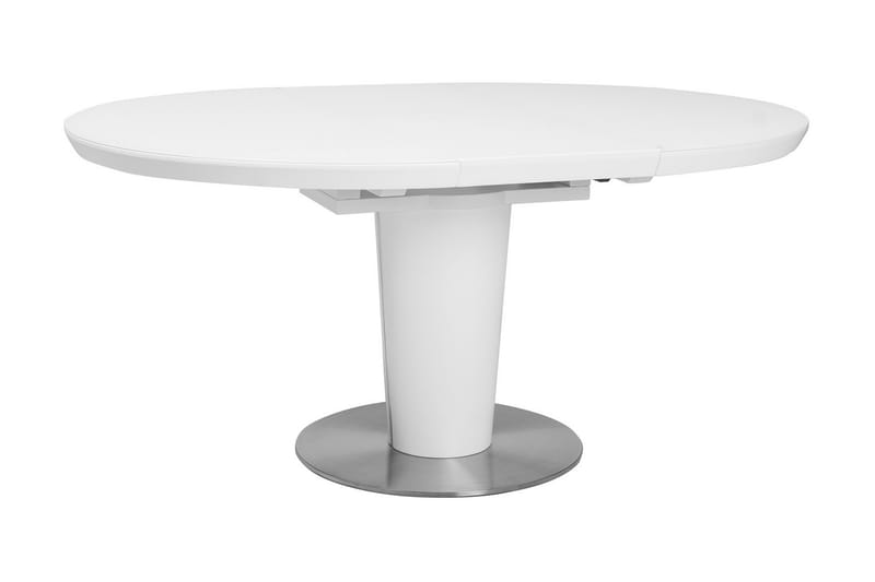 Wilora Udvideligt Spisebord 120 cm Ovalt - Glas/Hvid - Møbler - Borde - Spisebord og køkkenbord