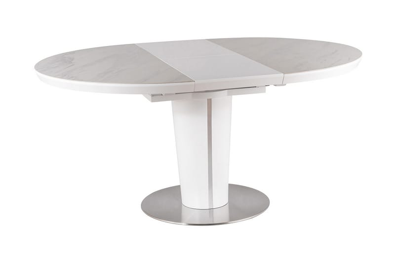 Wilora Udvideligt Spisebord 120 cm Rundt - Keramik/Lyse - Møbler - Borde - Spisebord og køkkenbord