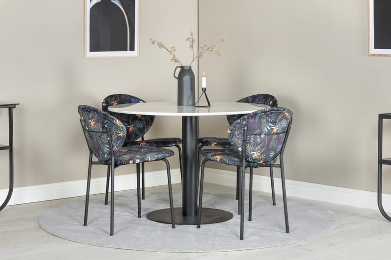 Admira Spisebordssæt 106 cm + 4 st Moncoll Spisebordsstole - Møbler - Borde - Spisebordssæt