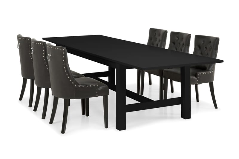 Altea Spisebord med 6 tuva lænestole - Møbler - Borde - Spisebordssæt