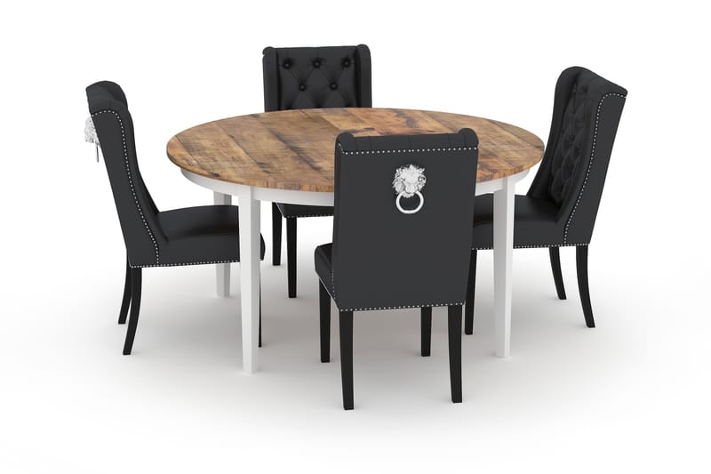 medarbejder maksimum renere Asuma Spisebord 150 cm Rundt med 4st Jospeh Spisebordsstole - Antik |  Trademax.dk