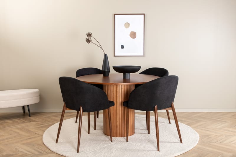 Bianca rundt spisebord med 4 Spisebordsstol - Møbler - Borde - Spisebordssæt