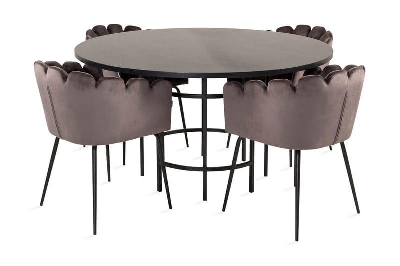Copenhagen Spisebordssæt med 4 Limhamn Spisebordstole Grå - Furniture Fashion - Møbler - Borde - Spisebordssæt