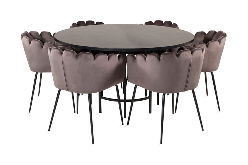 Copenhagen Spisebordssæt med 6 Limhamn Spisebordstole Grå - Furniture Fashion - Møbler - Borde - Spisebordssæt