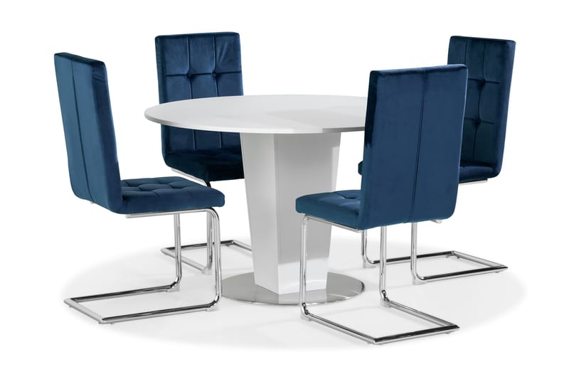 Cubic Spisebord 120 cm Med 4 stk Jessed Spisebordsstol - Møbler - Borde - Spisebordssæt