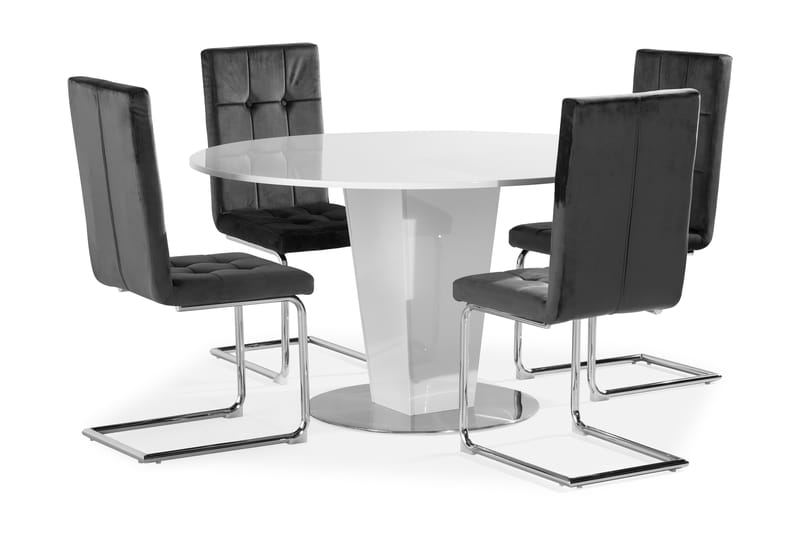 Diamond Spisebord Med 4 stk Jessed Spisebordsstol - Møbler - Borde - Spisebordssæt