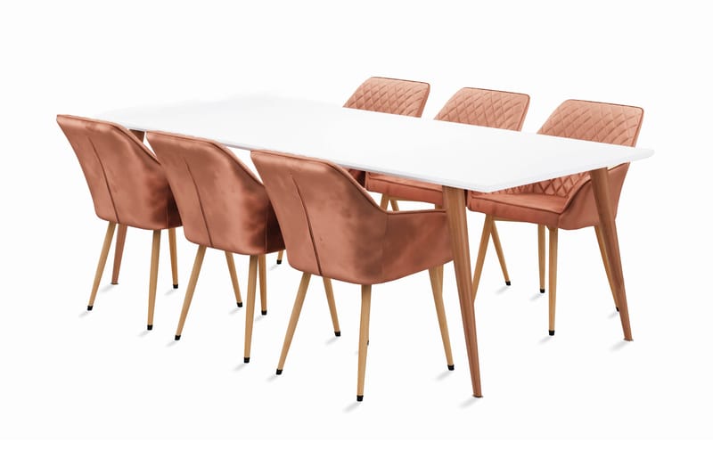 Farler Spisebord 180 cm med 6 st Valleviken Armstol - Møbler - Borde - Spisebordssæt