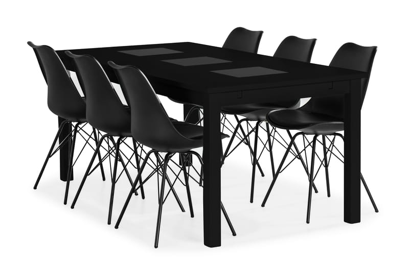 Jasmin Spisebord med 6 Shell Spisebordsstol - Møbler - Borde - Spisebordssæt