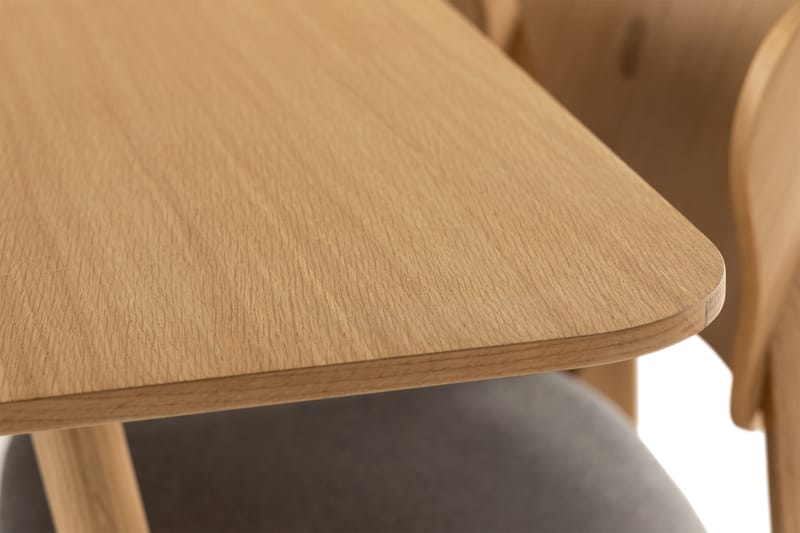 Jerup Spisebordssæt 220 cm inkl 6 Stole - Natur - Møbler - Borde - Spisebordssæt