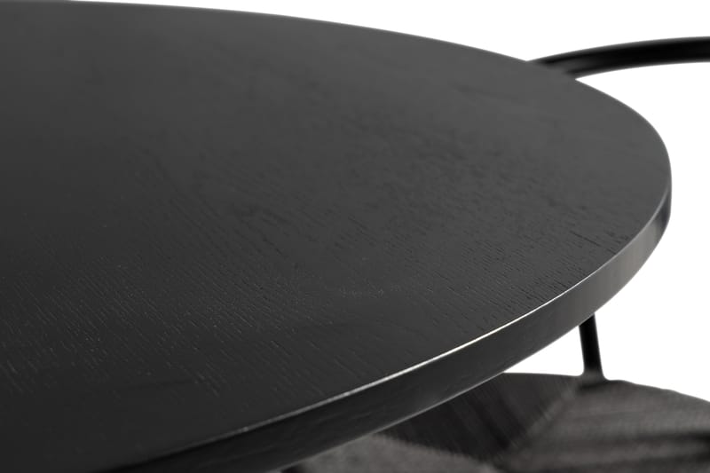 Kopparbo Spisebordssæt 130 cm Rund inkl 4 Elysia Stole - Sort / sort - Møbler - Borde - Spisebordssæt