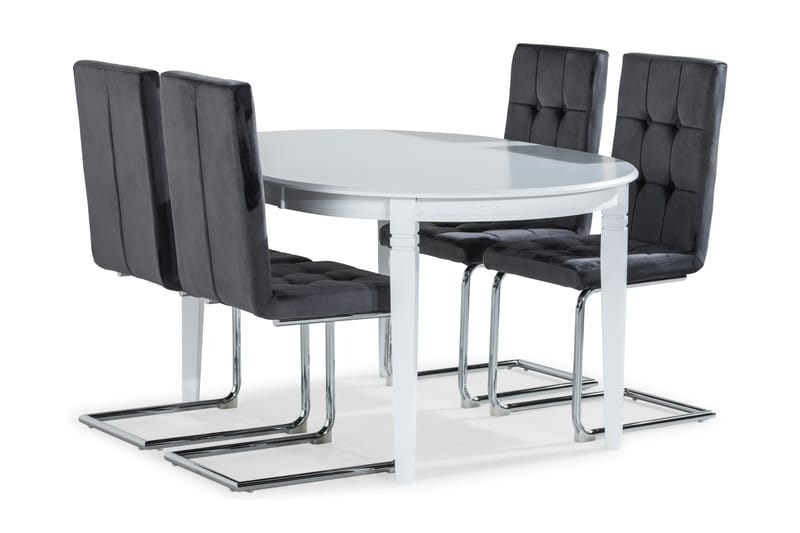 Läckö Spisebord Udvideligt Med 4 stk Jessed Spisebordsstol - Møbler - Borde - Spisebordssæt
