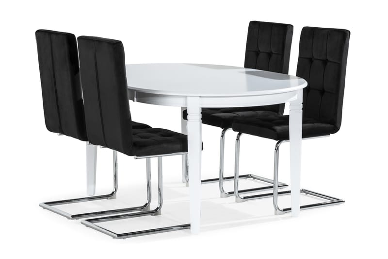 Läckö Spisebord Udvideligt Med 4 stk Jessed Spisebordsstol - Møbler - Borde - Spisebordssæt