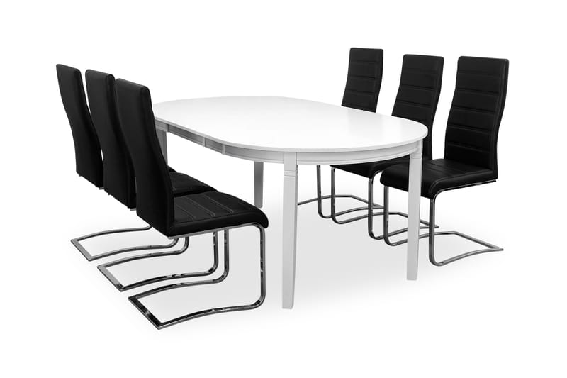 Läckö Spisebordssæt med 6 Cibus Stole - Møbler - Borde - Spisebordssæt