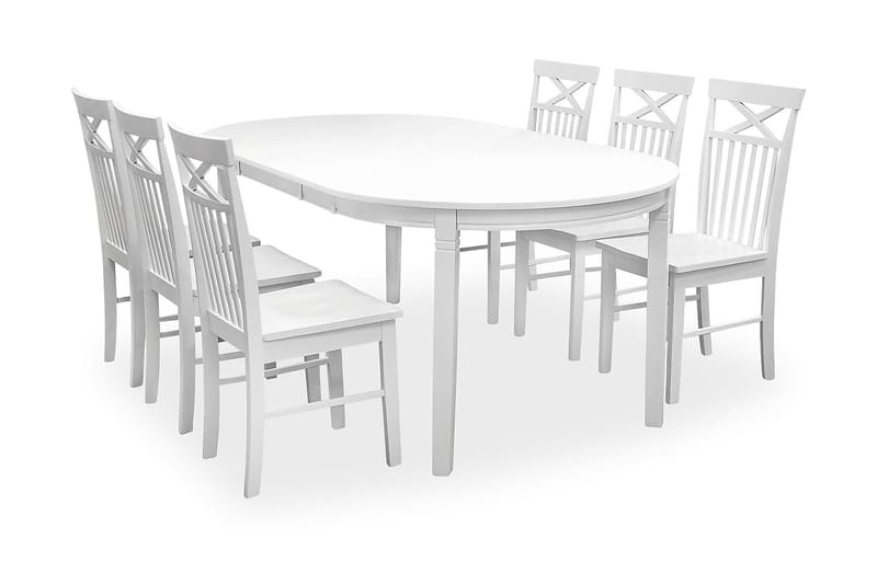 Läckö Spisebordssæt med 6 Michigan Stole - Møbler - Borde - Spisebordssæt
