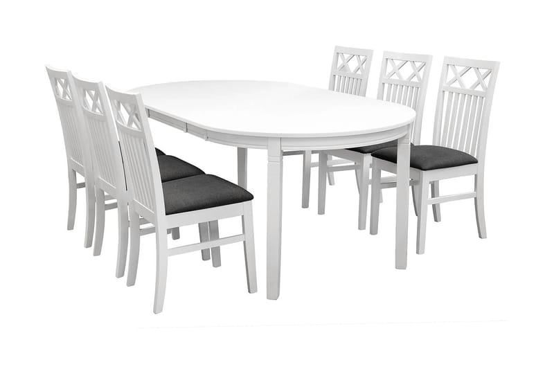 Läckö Spisebordssæt med 6 Rebecka stole - Møbler - Borde - Spisebordssæt