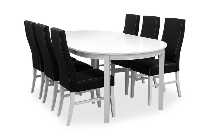 Läckö Spisebordssætmed 6 Mazzi Stole - Møbler - Borde - Spisebordssæt