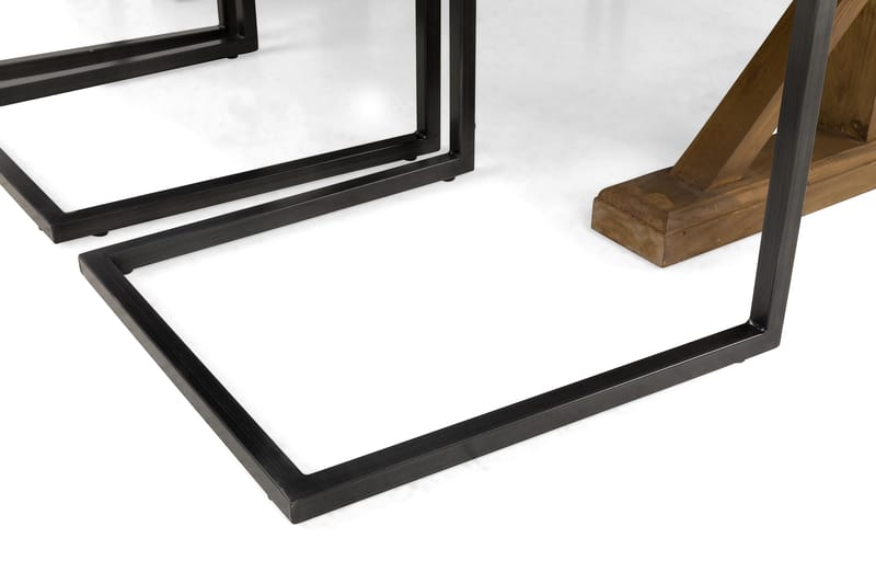 Lyon Udvideligt Spisebordssæt 200 cm med 6 House Stol - Natur/Mørkebrun - Møbler - Borde - Spisebordssæt