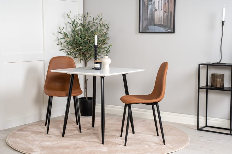 Pontus Spisebordssæt 75 cm + 2 Pontus Spisebordsstole - Møbler - Borde - Spisebordssæt