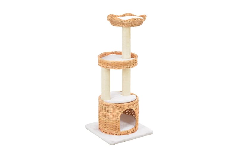 Kradsetræ Til Katte Med Sisalkradsestolpe Naturligt Piletræ - Brun - Møbler - Kæledyrsmøbler - Kattemøbler