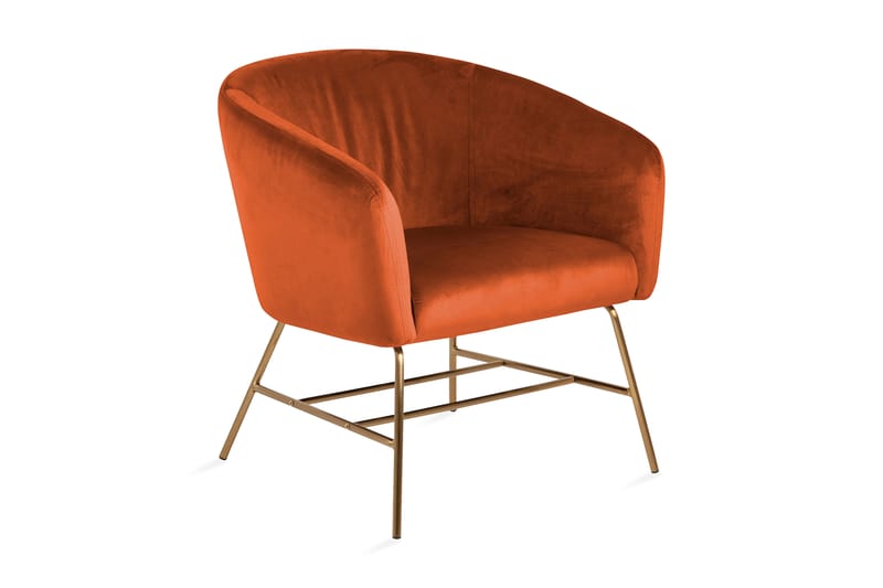 Silverton velour lænestol - Orange - Møbler - Lænestole & puffer - Lænestole