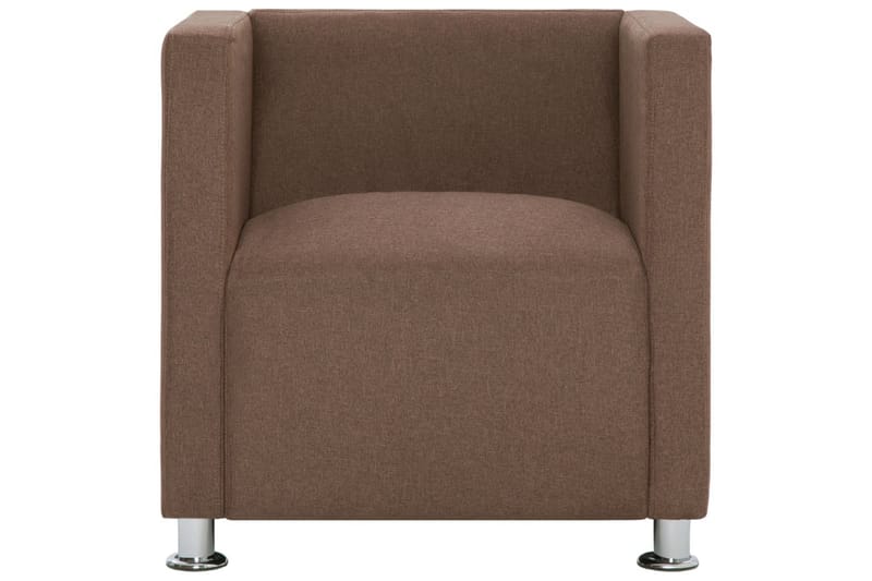 Kubelænestol Polyester Brun - Brun - Møbler - Lænestole & puffer - Lænestole
