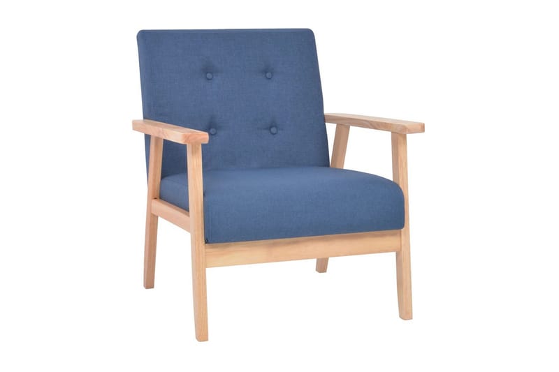 Lænestol Stof Blå - Blå - Møbler - Lænestole & puffer - Lænestole