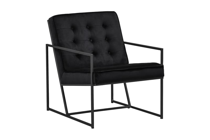 Indy Lænestol Velour - Sort - Møbler - Lænestole & puffer - Lænestole