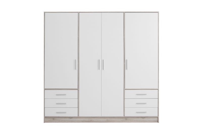 Ashgate Garderobe 207 cm - Brun/Hvid - Møbler - Opbevaring - Garderobeskabe