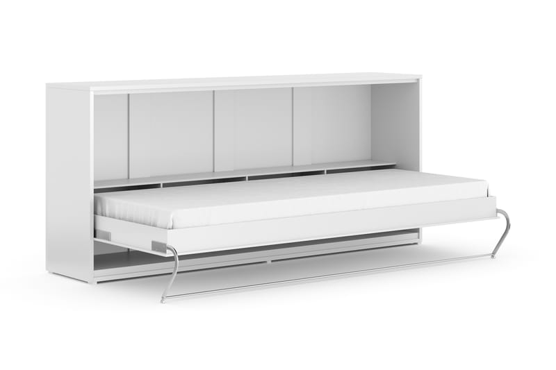 Compact sengeskab 90x200 horisontalt - hvid - Møbler - Senge - Gæsteseng & ekstraseng - Sengeskab