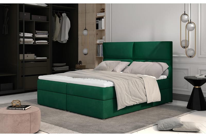 Amberan Sengepakke 160x200 cm - Grøn - Møbler - Senge - Komplet sengepakke