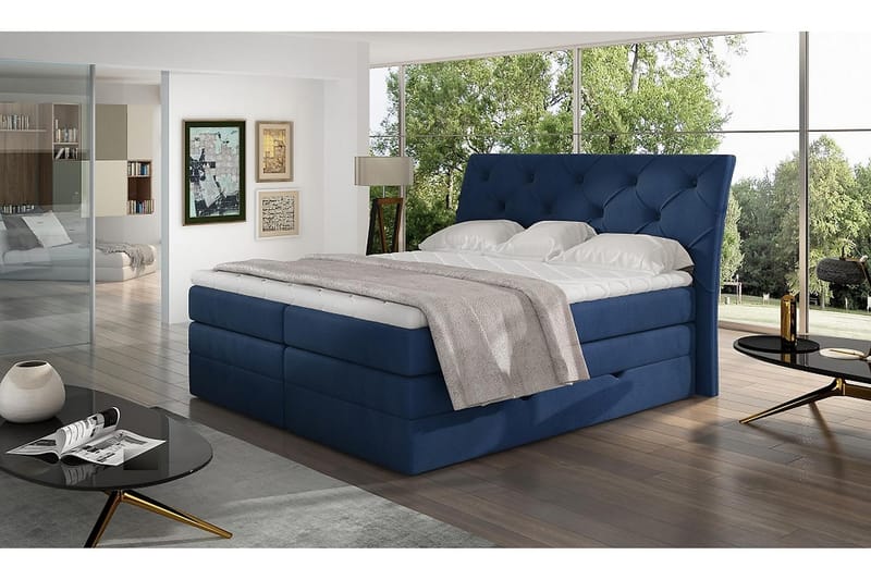 Bellamir Sengepakke 180x200 cm - Blå - Møbler - Senge - Komplet sengepakke