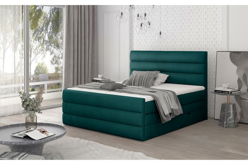 Ecande Sengepakke 160x200 cm - Grøn - Møbler - Senge - Komplet sengepakke
