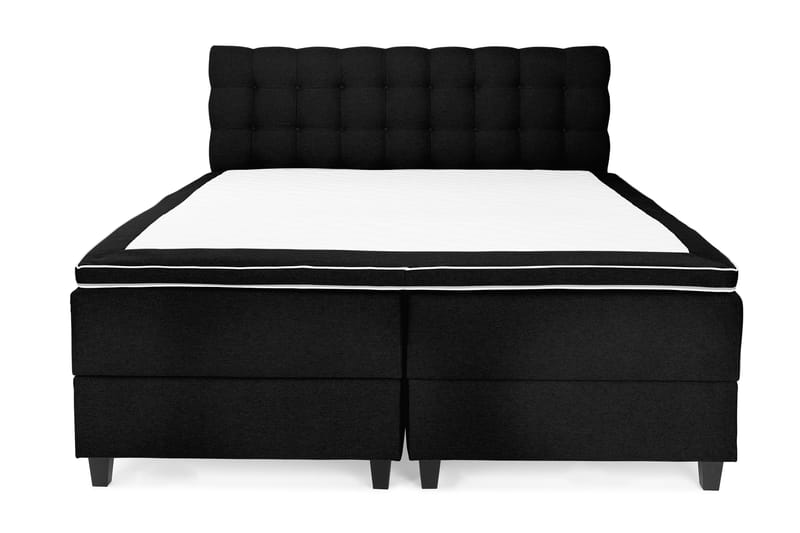 Royal Box Bed Komplet Sengepakke 180x200 - Sort - Møbler - Senge - Kontinentalsenge